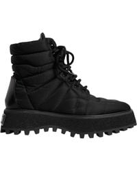 Dolce & Gabbana - Quilted Nylon Laceup Boots - Lyst