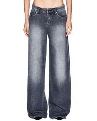 ARMANI EXCHANGE - Gray Cotton Relaxed Fit Jeans - Lyst