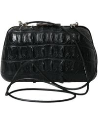 Balenciaga - Elegant Crocodile Leather Evening Clutch - Lyst