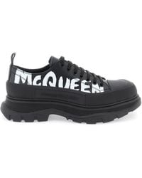 Alexander McQueen - Tread Slick Lace Up Leather Sneaker - Lyst
