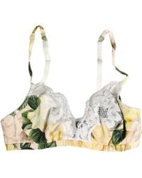 Dolce & Gabbana - Multicolor Floral Print Soft Cup Bra Underwear - Lyst