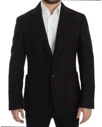 Dolce & Gabbana - Bordeaux Alpaga Two Button Blazer - Lyst