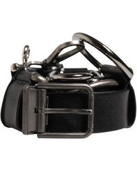 Dolce & Gabbana - Calf Leather Metal Buckle Belt - Lyst