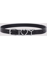 Y. Project - Black Y Heart 25mm Cow Leather Belt - Lyst