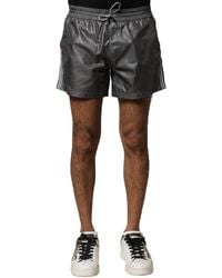 Dolce & Gabbana - Gray Polyester Mid Waist Casual Bermuda Shorts - Lyst