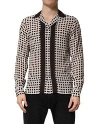 Dolce & Gabbana - Polka Dot Silk Casual Shirt - Lyst