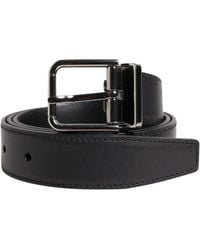 Dolce & Gabbana - Classic Calf Leather Buckle Belt - Lyst