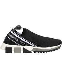 Dolce & Gabbana - Black Slip On Sorrento Low Top Sneakers Shoes - Lyst