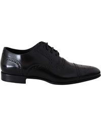 Dolce & Gabbana - Elegant Leather Derby Oxford Shoes - Lyst