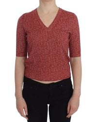 Dolce & Gabbana - Enchanting Tweed V-Neck Sweater - Lyst