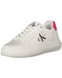 Calvin Klein - White Leather Sneaker - Lyst