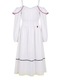 Trussardi - White Cotton Dress - Lyst