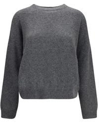 Loulou de Saison - Gray Wool Oves Aries Sweatshirt - Lyst