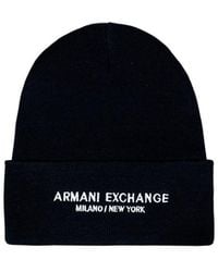 ARMANI EXCHANGE - Blue Polyester Cap (baseball Hat) - Lyst
