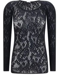 Wolford - Infinite Rose Net Long-Sleeve Top - Lyst