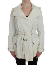 Plein Sud - White Trench Coat Jacket - Lyst