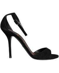 Dolce & Gabbana - Black Keira Heels Ankle Strap Sandals Shoes - Lyst