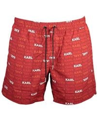 KARL LAGERFELD - Polyester Swim Boxer - Lyst