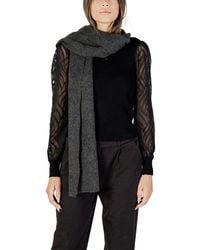 ONLY - Gray Recycled Polyester Scarf - Lyst