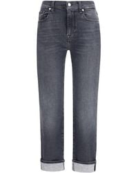 7FOR - Relaxed Skinny Slim Illusion Jeans - Lyst