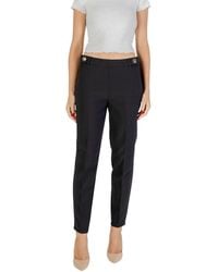 ONLY - Black Recycled Polyester Casual Pants - Lyst