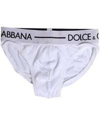 Dolce & Gabbana - White Cotton Stretch Regular Brief Underwear - Lyst