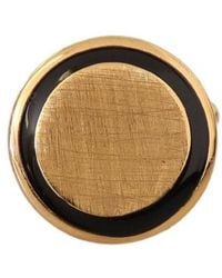 Dolce & Gabbana - Gold Plated Brass Round Pincufflinks - Lyst