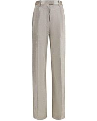 forte_forte - Silver Polyester Casual Pants - Lyst