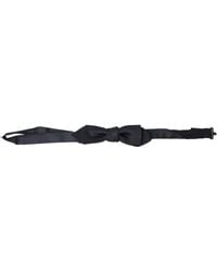 Dolce & Gabbana - Dark Silk Satin Adjustable Neck Papillon Bow Tie - Lyst