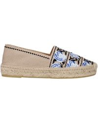 Prada - Beige Fabric Espadrille - Lyst