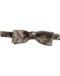 Dolce & Gabbana - Men Brown Beige Floral Adjustable Neck Papillon Bow Tie - Lyst