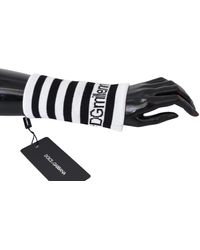 Dolce & Gabbana - Schwarz Weiß 1 Psc Wolle Arm Warmer Dgmillennials Handschuhe Nylon - Lyst