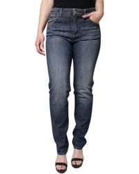 Dolce & Gabbana - Dark Cotton Stretch Skinny Denim Jeans - Lyst