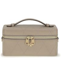 Tory Burch - Gray Calf Leather Bos Taurus Wallet - Lyst
