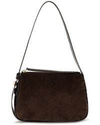 Tory Burch - Brown Suede Leather Shoulder Bag - Lyst