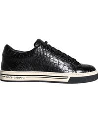 Dolce & Gabbana - Rome Sneakers In Crocodile Leather - Lyst