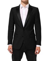 Dolce & Gabbana - Wool Martini 2 Button Suit Blazer Pl+Se+Wv - Lyst