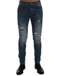 Frankie Morello - Wash Torn Dunfermile Slim Fit Jeans - Lyst