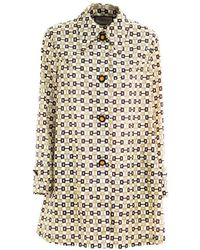 Gucci - Horsebit-pattern Shell Coat - Lyst