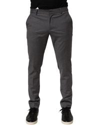 Daniele Alessandrini - Gray Polyester Formal Dress Trouser Pants - Lyst