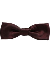 Dolce & Gabbana - Men Brown 100% Silk Adjustable Neck Papillon Bow Tie - Lyst
