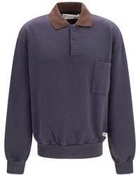 GR10K - Blue Cotton Sweatshirt - Lyst