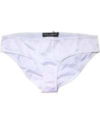 Dolce & Gabbana - White Silk Stretch Mid Waist Brief Panty Underwear - Lyst