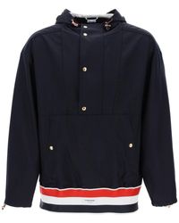 Thom Browne - "lightweight Wool Anorak With Tr - Lyst