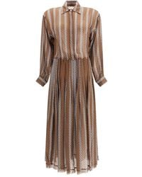 Crida Milano - Wimbledon Georgette Midi Dress - Lyst