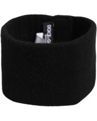 Dolce & Gabbana - Men Black Cashmere Knitted Logo Head Band One Size - Lyst