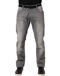 Gianfranco Ferré - Gray Washed Mid Waist Straight Men Denim Trouser Jeans - Lyst