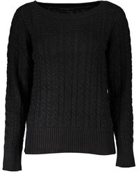 Guess - Chic Boat Neck Sweater With Contrast Details - Lyst