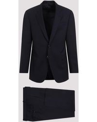 Giorgio Armani - Dark Navy Blue Virgin Wool Suit - Lyst