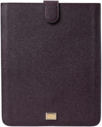 Dolce & Gabbana - Elegant Leather Tablet Pouch - Lyst